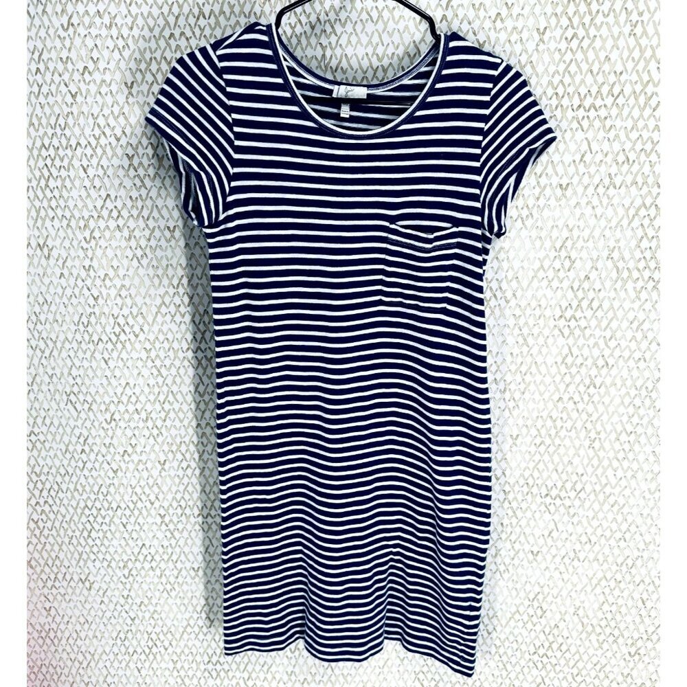 Joie Women Dress XXS Extra Extra Small Short Sleeve Striped Lightweight Blue‎